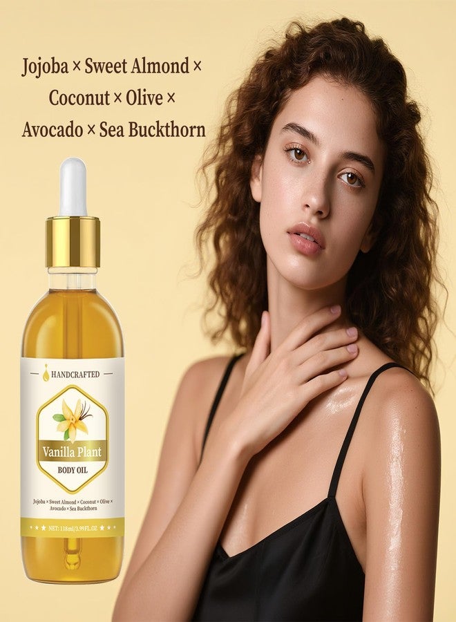 GROEI Handcrafted Vanilla Body Oil – 118 mL (3.99 fl oz) Hydrating Plant‑Oil Blend of Jojoba, Sweet Almond, Coconut & Sea Buckthorn for Skin & Hair - Image 3